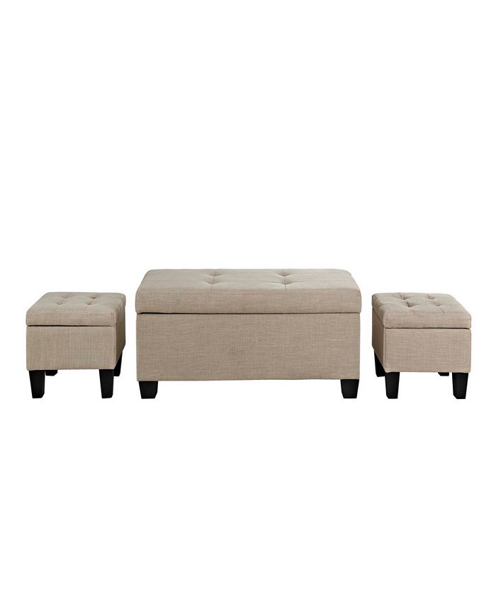 Picket House Furnishings Everett 3 Piece Storage Ottoman Macy's
