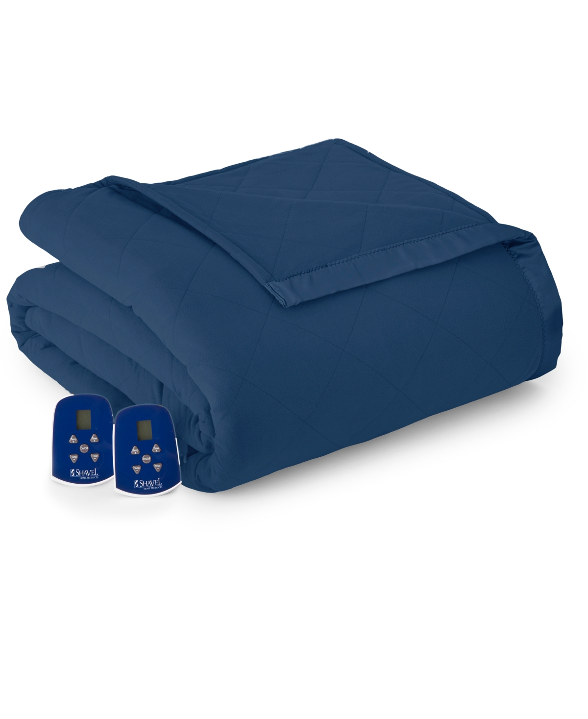 Shop Shavel Micro Flannel 7 Layers Of Warmth Twin Electric Blanket In Smoke Mountain Blue
