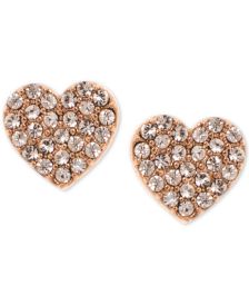 Pavé Heart Stud Earrings, Created for Macy's  