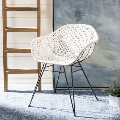 Wynona Leather Woven Dining Chair