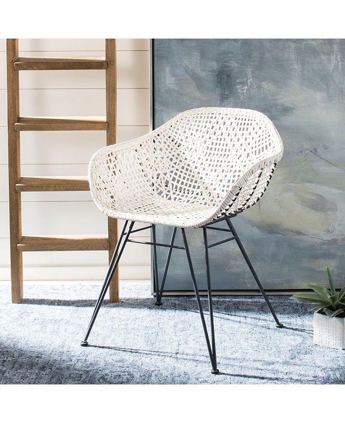 Safavieh Wynona Leather Woven Dining Chair Macy's