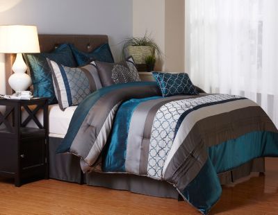Nanshing Avalon 8 Pc. Comforter Set Collection Bedding In Black