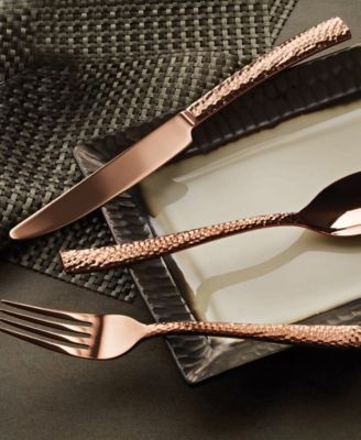 Hampton Forge Argent Orfèvres Paris Hammered  Copper 20-Pc. Flatware Set, Service for 4