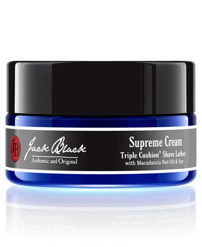 Jack Black Supreme Cream Triple Cushion® Shave Lather with Macadamia Nut Oil & Soy, 8 oz