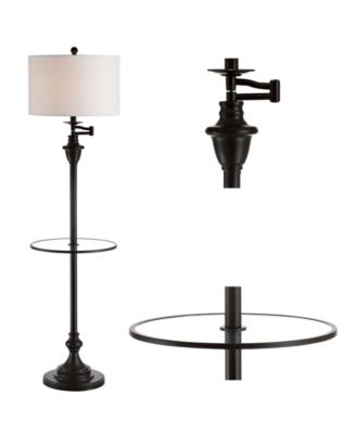 Cora 60" Metal,Glass LED Side Table and Floor Lamp