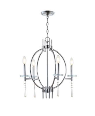 Laura 23" Crystal,Metal LED Pendant
