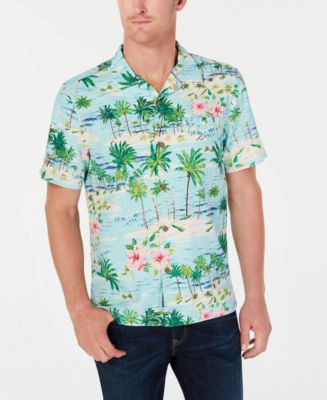 Tommy Bahama Men's IslandZone Chill Time Surf Crew Long Sleeve Rash Guard T-Shirt - Infinity Pool