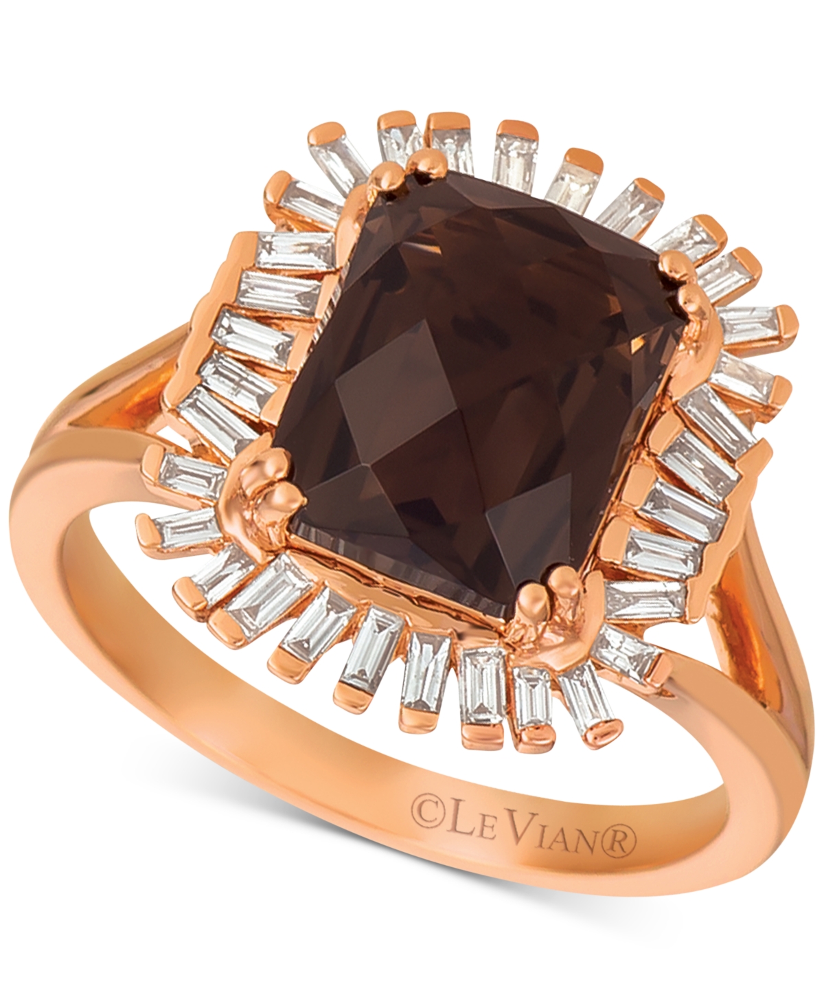 Pomegranate Garnet (3-1/3 ct. t.w.) & Diamond (1/3 c.t. t.w.) Ring in 14k Rose Gold (Also available in Chocolate Quartz & Cinnamon Citrine.) -