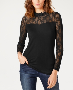 image of Inc Lace-Yoke Top, Created for Macy-s
