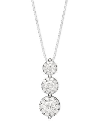 three drop diamond necklace