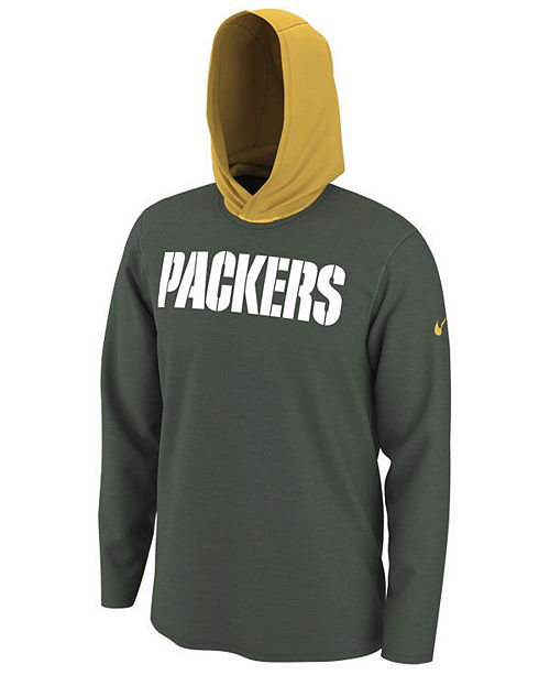Nike Men S Green Bay Packers Helmet Hood Dri Fit Cotton Long Sleeve T Shirt Reviews Sports Fan Shop By Lids Men Macy S