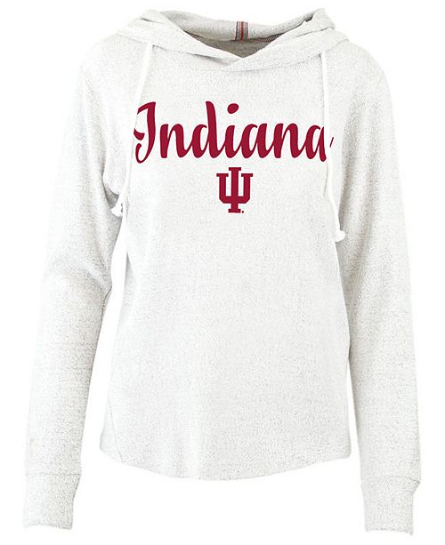 Pressbox Women S Indiana Hoosiers Cuddle Knit Hooded Sweatshirt