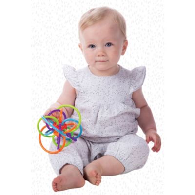 manhattan toy atom rattle & teether grasping activity baby toy