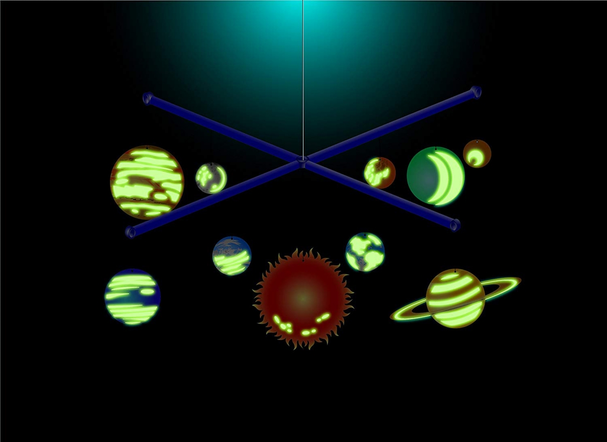 Redbox 4m Kidzlabs Glow In The Dark Solar System Mobile Making Kit In Multi