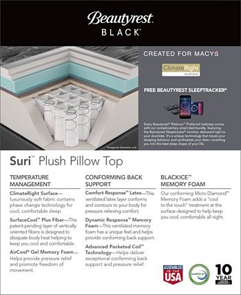 Beautyrest suri shop plush pillow top