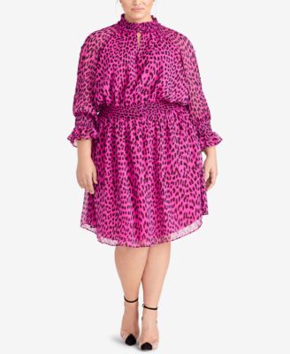 RACHEL Rachel Roy - Trendy Plus Size Leopard-Print Dress