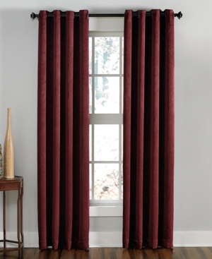 Chf Lenox 50" X 144" Crushed Texture Curtain Panel In Wine