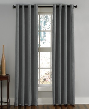 Shop Chf Lenox 50" X 84" Crushed Texture Curtain Panel In Grey