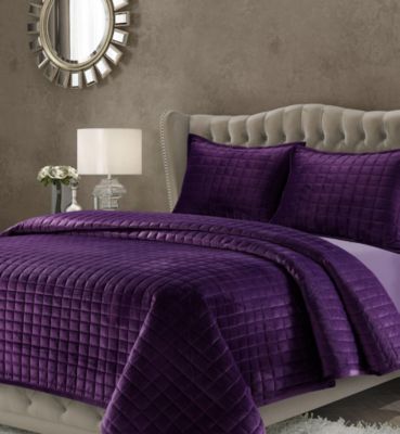 Florence Velvet Solid Oversized Quilt Set, King