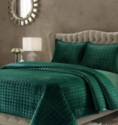 Florence Velvet Solid Oversized Quilt Set, King