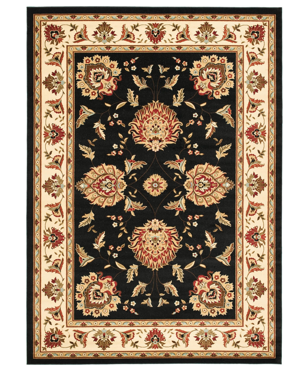 Closeout! Safavieh Area Rug, Lyndhurst LNH555-9012 Black/Ivory 3'3in X 5'3in
