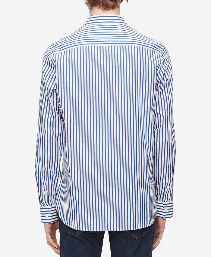 Calvin Klein Men's Striped Set-On Placket Shirt & Reviews - Casual ...