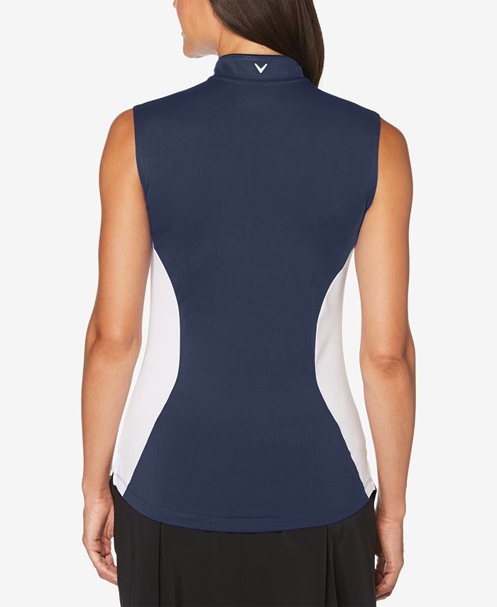Callaway Colorblocked Sleeveless QuarterZip Golf Top Macy's