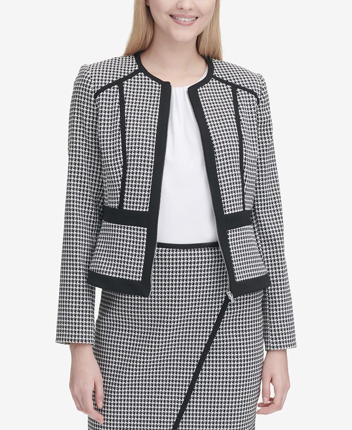 Calvin klein store houndstooth blazer