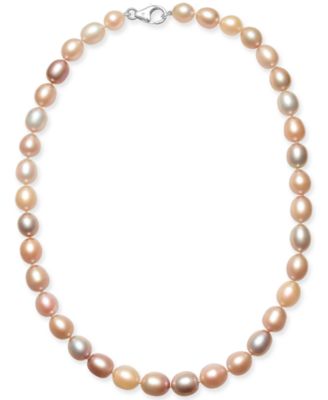 macys pink pearl necklace