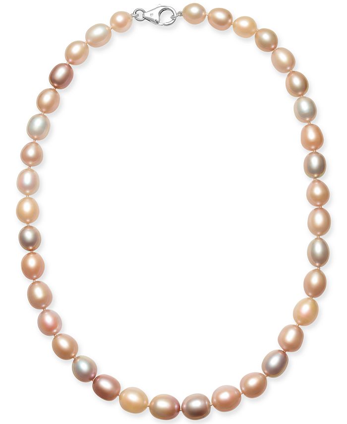 Macy's - Pink Cultured Freshwater Pearl (9mm) 18" Collar Necklace