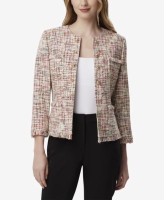 Tahari ASL - Round-Neck Boucl&eacute; Jacket
