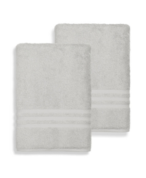 Linum Home Denzi 2-pc. Bath Sheet Set Bedding In Light Grey