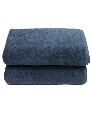 Linum Home Soft Twist 2-pc. Bath Towel Set Bedding In Navy