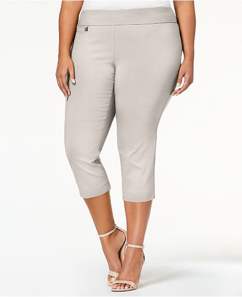 Alfani Plus Petite Plus Size Tummy Control Capri Pants Created