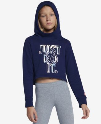 nike girls cropped hoodie