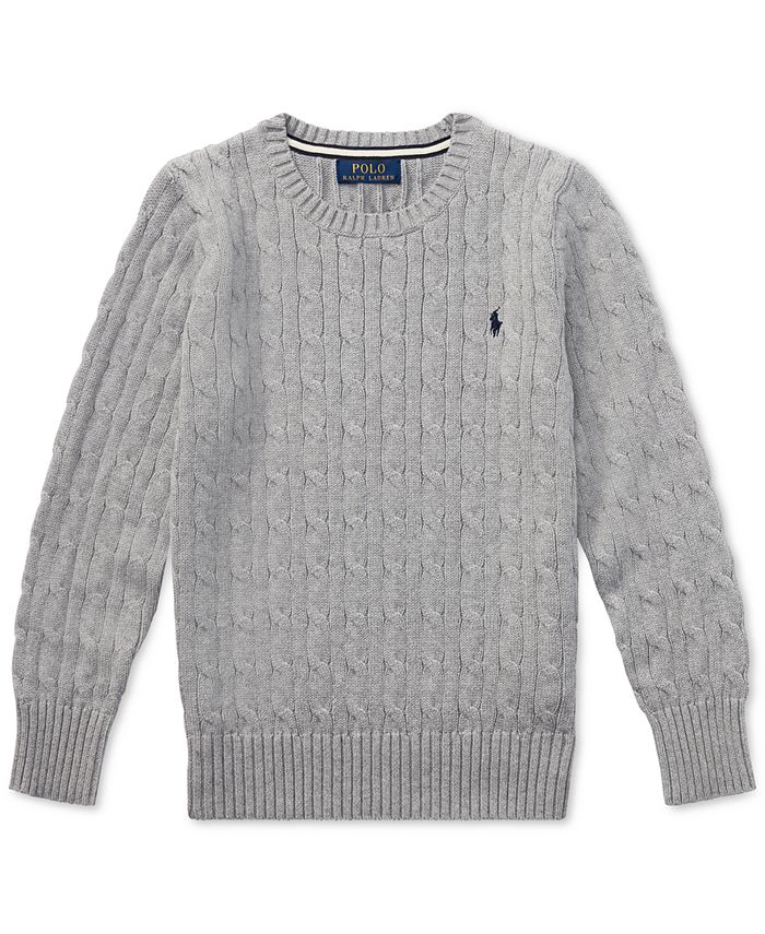 Polo Ralph Lauren Toddler Boys Cable-Knit Cotton Sweater & Reviews -  Sweaters - Kids - Macy's