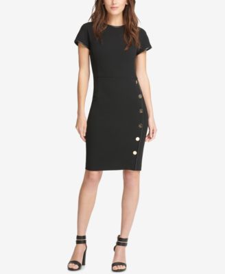 macys leather dress