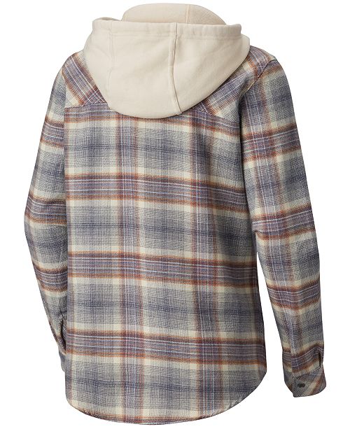 columbia hooded flannel shirt