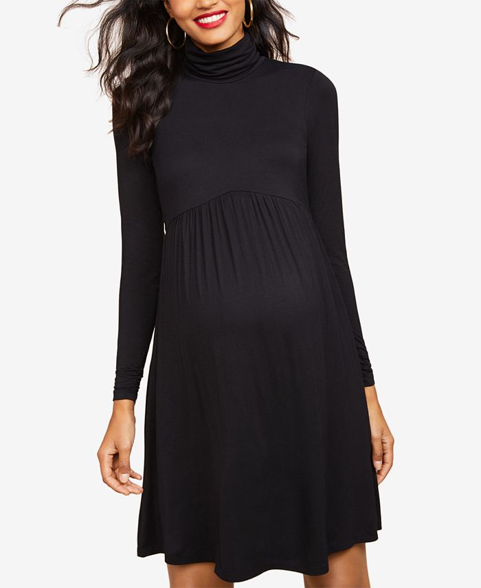 turtle neck maternity gown