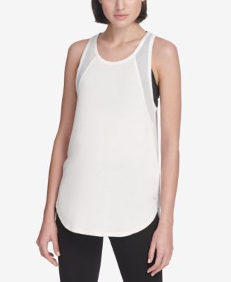 DKNY Sport Mesh-Trimmed Tank Top, Created for Macy's