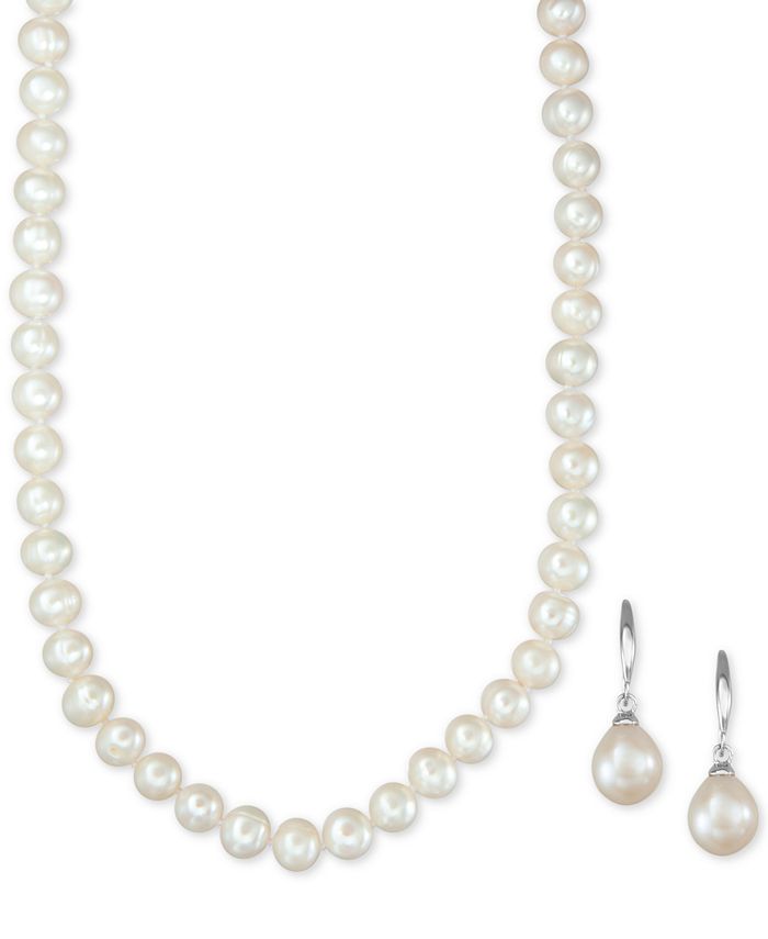 8mm Freshwater Pearl Necklace, Bridal Pearls, White Pearl, Bridesmaid  Jewelry