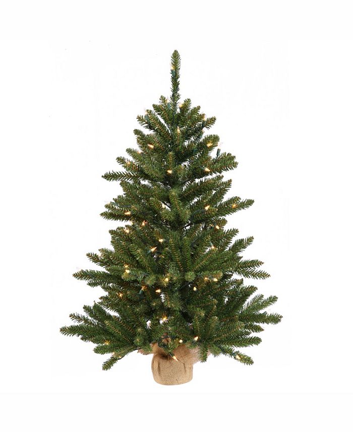 Vickerman 30 inch Anoka Pine Artificial Christmas Tree With 50 Warm ...