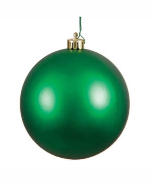 Vickerman 6  Green Matte Ball Ornament  4 per Bag
