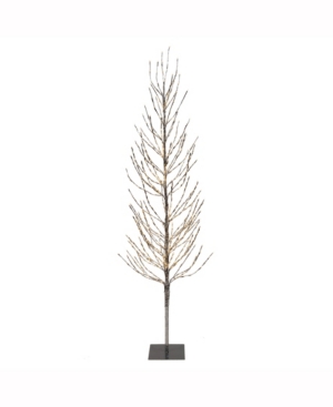 Vickerman 8' Silver Artificial Christmas Tree With 800 Warm White Led Lights