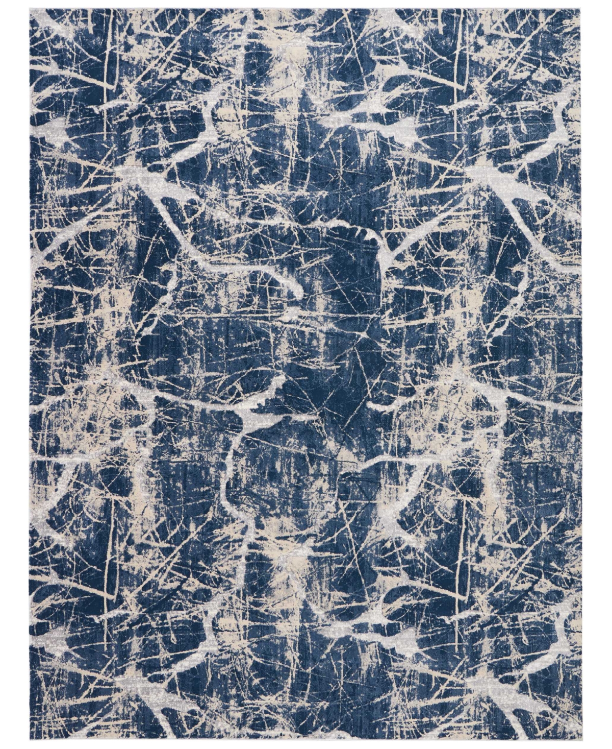 kathy ireland Home KI35 Heritage KI356 Beige/Blue 8' x 10'5in Area Rug - Blue