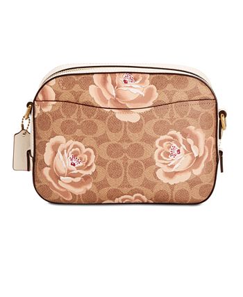 COACH Canvas Signature Heart Print Camera Bag - Macy's