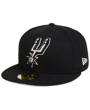 Shop New Era San Antonio Spurs Basic 59fifty Fitted Cap 2018 In Black