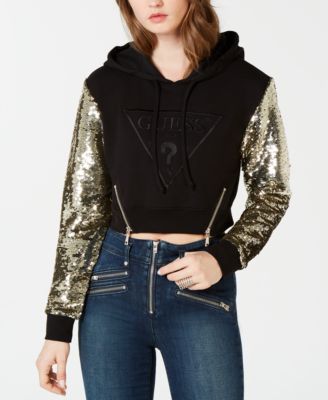 guess cropped sweatshirt