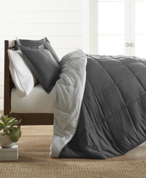 Ienjoy Home Restyle Your Room Reversible Comforter Set By The Home Collection, King/cal King In Gray
