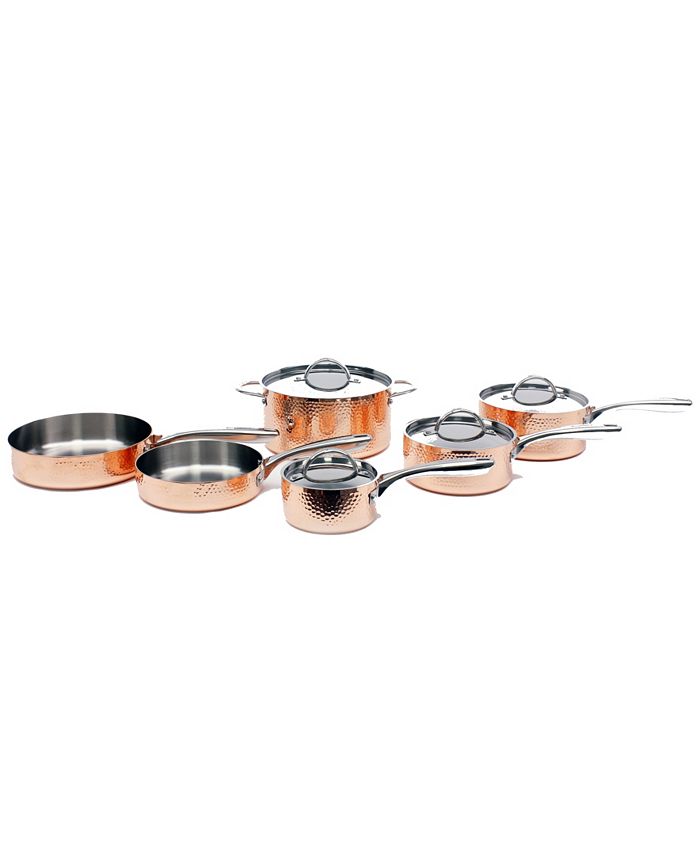 BergHOFF Vintage Collection Copper 10Pc Tri-Ply Cookware Set, Polished  Exterior